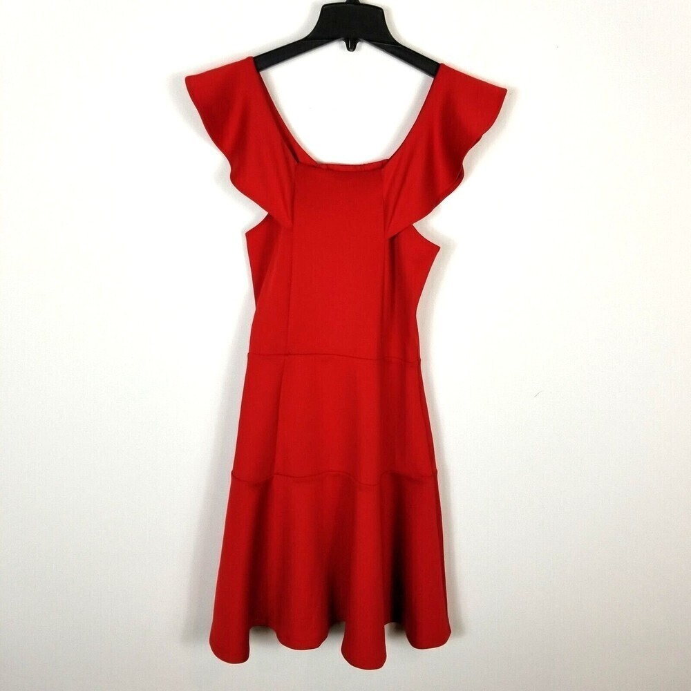 Yumi Kim Women Flirty with Me Ruffle Dress Red Mini Off the‎ Shoulder M